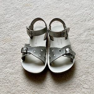Silver Salt Water sandals by Hoy. Size 9.